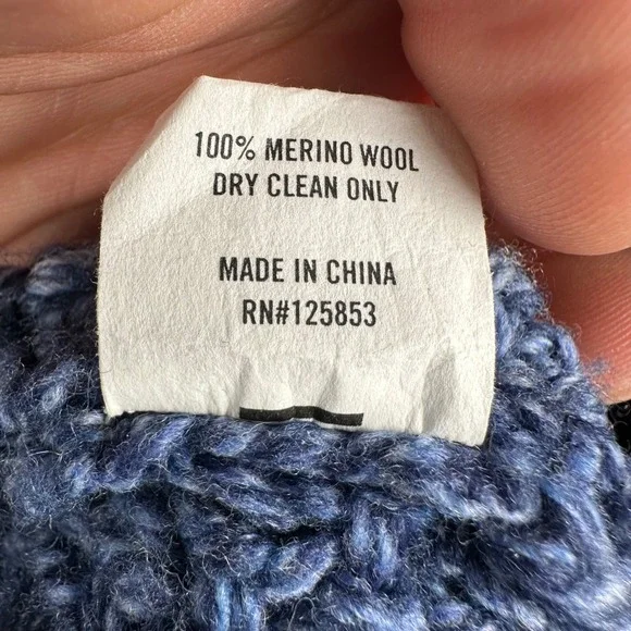 Taylor Stitch Merino Wool Sweater Mens 38 Small Sea Blue Raglan Knit Crew Neck - Picture 6 of 7